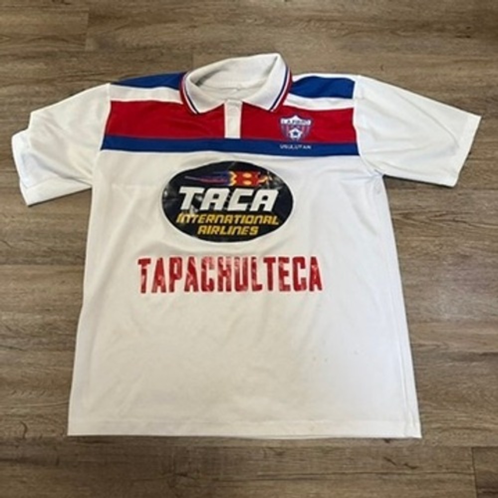 L.A.‎ Firpo Usulutan Soccer Jersey TACA International Airlines White Mens Large